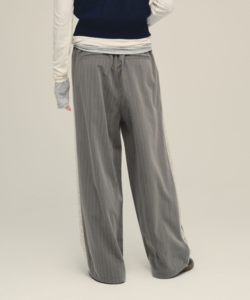 eL(エル)の「【eL】Stripe Lace Pants/1049488(スラックス・レディース・グレー系その他/ネイビー系・FREE)」の6枚目の写真