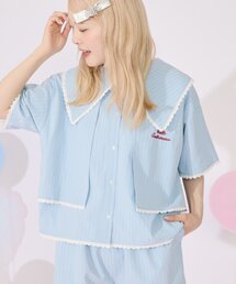 HELLO.SANFRANCISCO | 【HELLO.SANFRANCISCO】ビックカラーストライプクロップドシャツ(シャツ/ブラウス)
