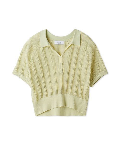 emmi（エミ）の「シアーチェックポロニット（ポロシャツ・レディース・ブラウン/ブラック/ライム・F）」の17枚目の写真