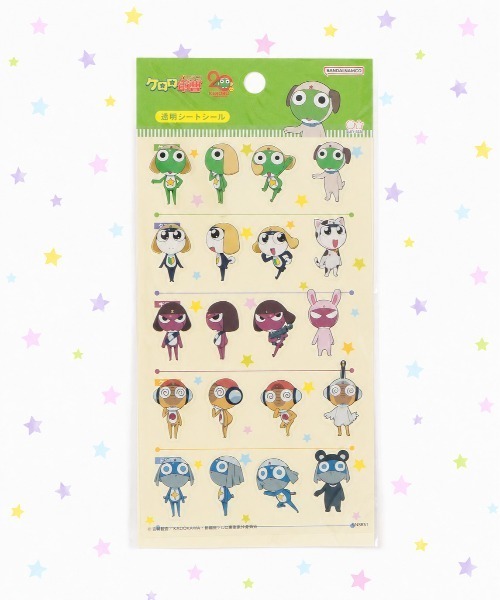 セール】【nini toys】≪ケロロ軍曹≫透明シートシール（ステッカー
