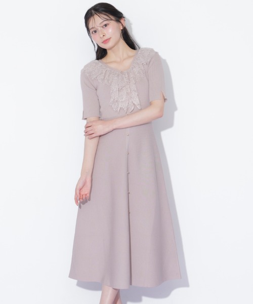 JILL by JILL STUART(ジルバイジルスチュアート)の「レースフリルニットワンピース(ワンピース・レディース・ピンク/ホワイト/ブラック・FREE)」の19枚目の写真