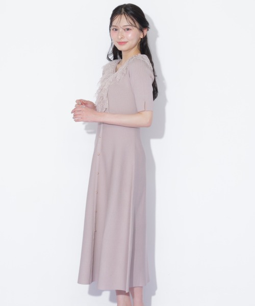 JILL by JILL STUART(ジルバイジルスチュアート)の「レースフリルニットワンピース(ワンピース・レディース・ピンク/ホワイト/ブラック・FREE)」の20枚目の写真