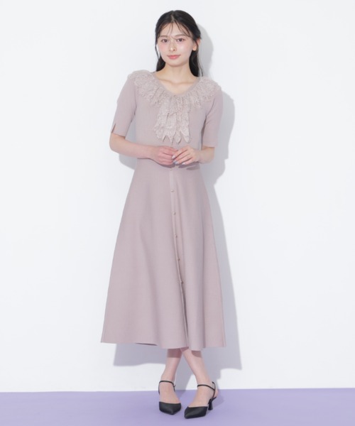 JILL by JILL STUART(ジルバイジルスチュアート)の「レースフリルニットワンピース(ワンピース・レディース・ピンク/ホワイト/ブラック・FREE)」の21枚目の写真