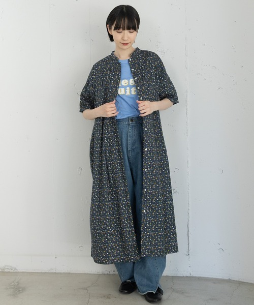 POU DOU DOU(プードゥドゥ)の「les fruitsダブルロゴプリントTee(Tシャツ/カットソー・レディース・ブルー/オレンジ/オートミール・3)」の11枚目の写真