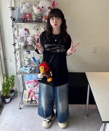 ヴィンテージサークルロゴ半袖Tシャツ(ブラック)