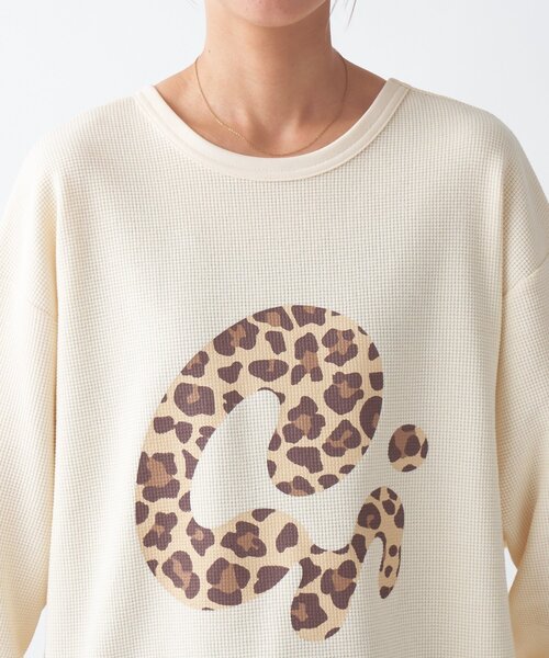 CIAOPANIC TYPY（チャオパニックティピー）の「【UNISEX】ニュアンス柄プリント2WAYワッフルロンTEE（Tシャツ/カットソー・レディース・ブラック/グレー/ボルドー/アイボリー・MEDIUM/LARGE）」の20枚目の写真