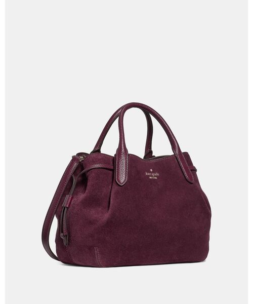 kate spade new york（ケイトスペード ニューヨーク）の「ダンプリング スエード スモール サッチェル バッグ（ショルダーバッグ・レディース・レッド・ONESIZE）」の5枚目の写真