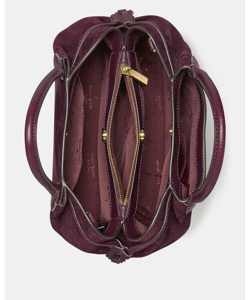 kate spade new york（ケイトスペード ニューヨーク）の「ダンプリング スエード スモール サッチェル バッグ（ショルダーバッグ・レディース・レッド・ONESIZE）」の4枚目の写真