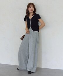 Thevon | 【Yuna企画】ハイウエスト2タックスウェットパンツ(スウェットパンツ)
