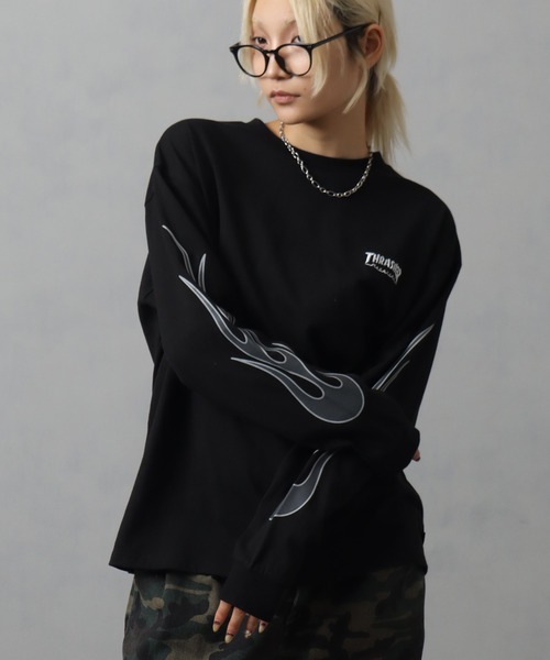 THRASHER（スラッシャー）の「【THRASHER/スラッシャー】アソート アートワークデザイン ロングスリーブTシャツ（Tシャツ/カットソー・メンズ・グレー系2/グレー系3/ホワイト系2/ホワイト系3/ブラック系1/ブラック系2/ブラック系3/ブラック系4/グレー系1・M/L/XL）」の3枚目の写真