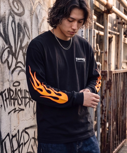 THRASHER（スラッシャー）の「【THRASHER/スラッシャー】アソート アートワークデザイン ロングスリーブTシャツ（Tシャツ/カットソー・メンズ・グレー系2/グレー系3/ホワイト系2/ホワイト系3/ブラック系1/ブラック系2/ブラック系3/ブラック系4/グレー系1・M/L/XL）」の4枚目の写真