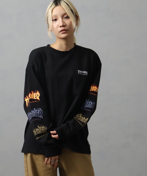 THRASHER（スラッシャー）の「【THRASHER/スラッシャー】アソート アートワークデザイン ロングスリーブTシャツ（Tシャツ/カットソー・メンズ・グレー系2/グレー系3/ホワイト系2/ホワイト系3/ブラック系1/ブラック系2/ブラック系3/ブラック系4/グレー系1・M/L/XL）」の6枚目の写真