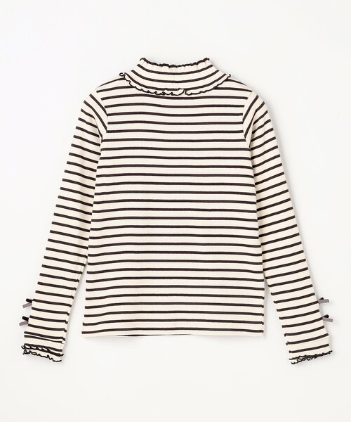 ANY(エニィ)の「【チョコレート シリーズ】フリル ハイネック 長袖Tシャツ(Tシャツ/カットソー・キッズ・アイボリー系・140/150)」の7枚目の写真