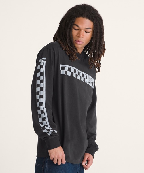 VANS RACING Tシャツ / Vans Racing LS Tee Black VN000X2BBLK1（T