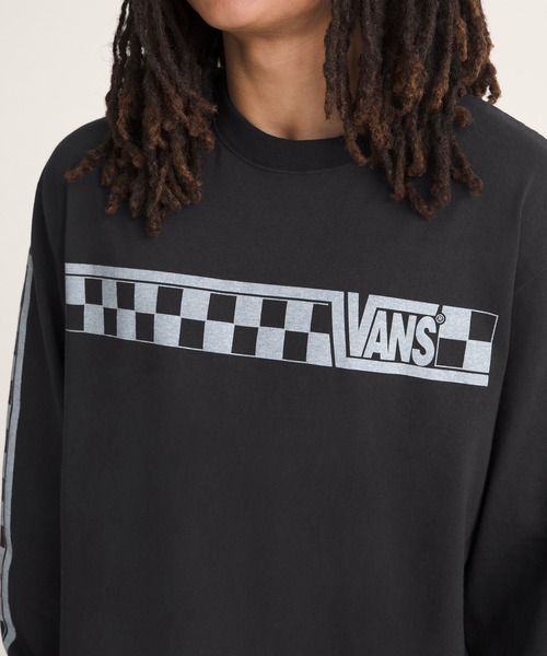 VANS RACING Tシャツ / Vans Racing LS Tee Black VN000X2BBLK1（T