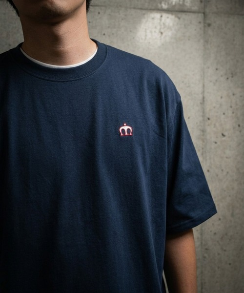 merc london（メルクロンドン）の「merc london 2タイプデザイン エンブロイダリー ハーフスリーブTシャツ（Tシャツ/カットソー・メンズ・ブラック/ホワイト/ホワイト系その他/杢グレー/ブラック系その他/ネイビー系・MEDIUM/LARGE）」の6枚目の写真