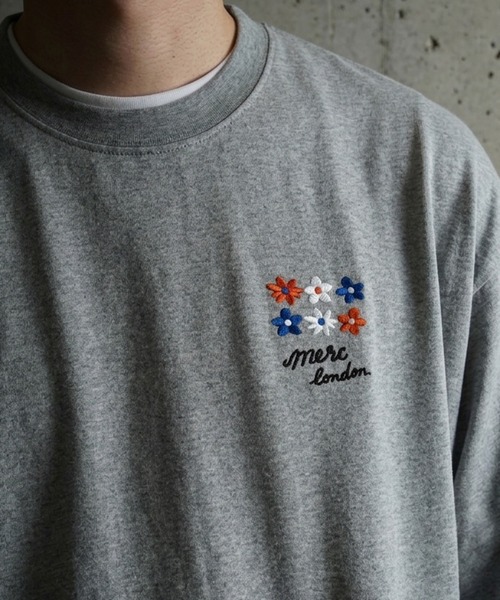 merc london（メルクロンドン）の「merc london 2タイプデザイン エンブロイダリー ハーフスリーブTシャツ（Tシャツ/カットソー・メンズ・ブラック/ホワイト/ホワイト系その他/杢グレー/ブラック系その他/ネイビー系・MEDIUM/LARGE）」の5枚目の写真