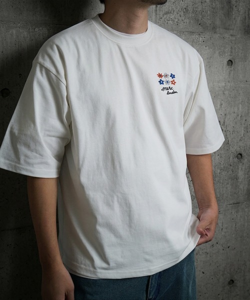 merc london（メルクロンドン）の「merc london 2タイプデザイン エンブロイダリー ハーフスリーブTシャツ（Tシャツ/カットソー・メンズ・ブラック/ホワイト/ホワイト系その他/杢グレー/ブラック系その他/ネイビー系・MEDIUM/LARGE）」の17枚目の写真