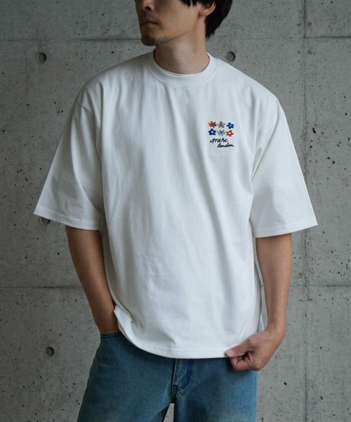 merc london（メルクロンドン）の「merc london 2タイプデザイン エンブロイダリー ハーフスリーブTシャツ（Tシャツ/カットソー・メンズ・ブラック/ホワイト/ホワイト系その他/杢グレー/ブラック系その他/ネイビー系・MEDIUM/LARGE）」の7枚目の写真