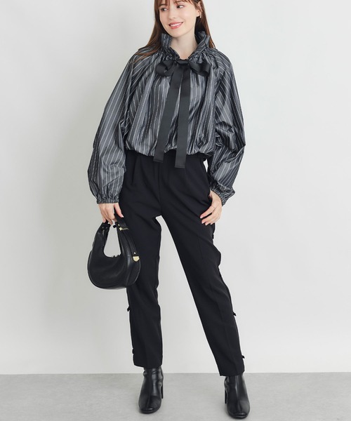 PICCIN(ピッチン)の「ピンストライプザビエルブラウス(シャツ/ブラウス・レディース・ブラック系その他/ホワイト系その他・M)」の15枚目の写真