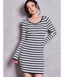SymmetryGYDA プレートlong sleeveニットワンピース