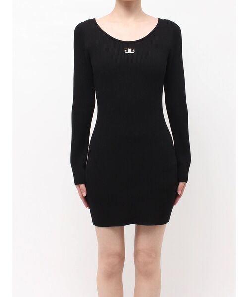 GYDA(ジェイダ)の「SymmetryGYDA プレートlong sleeveニットワンピース(ワンピース・レディース・シルバー/その他1/ブラック・FREE)」の14枚目の写真
