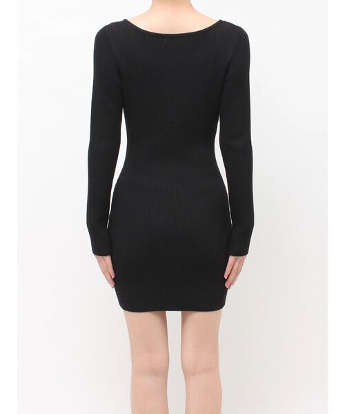 GYDA(ジェイダ)の「SymmetryGYDA プレートlong sleeveニットワンピース(ワンピース・レディース・シルバー/その他1/ブラック・FREE)」の16枚目の写真