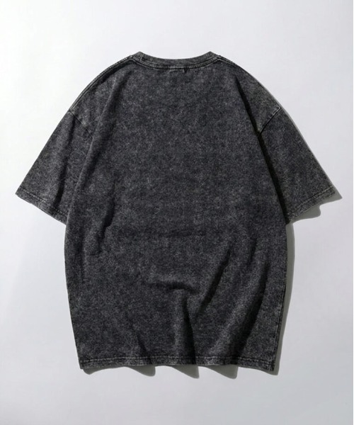 Leyline(レイライン)の「【Leyline】Stone wash kids tee / 親子リンク 親子お揃い ヴィンテージライク ウォッシュ加工 オーバーサイズ ワンポイントロゴTシャツ(Tシャツ/カットソー・キッズ・ブラック・110/130/150)」の2枚目の写真