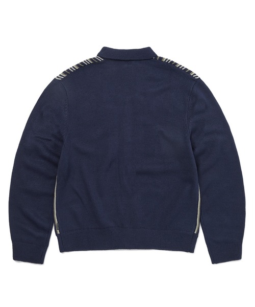 thisisneverthat(ディスイズネバーザット)の「Striped Knit Zip Cardigan(カーディガン/ボレロ・メンズ・オリーブ/ブラウン/ネイビー・S/XL/L/M)」の9枚目の写真