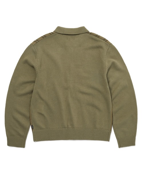 thisisneverthat(ディスイズネバーザット)の「Striped Knit Zip Cardigan(カーディガン/ボレロ・メンズ・オリーブ/ブラウン/ネイビー・S/XL/L/M)」の7枚目の写真