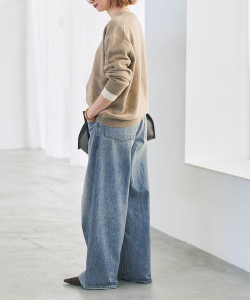 Spick & Span(スピックアンドスパン)の「レイヤード風Vネックプルオーバー(ニット/セーター・レディース・グレー/ベージュ系その他・FREE)」の16枚目の写真