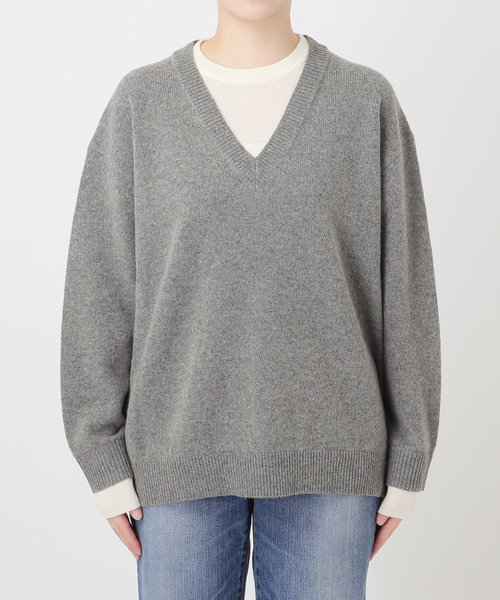 Spick & Span(スピックアンドスパン)の「レイヤード風Vネックプルオーバー(ニット/セーター・レディース・グレー/ベージュ系その他・FREE)」の18枚目の写真