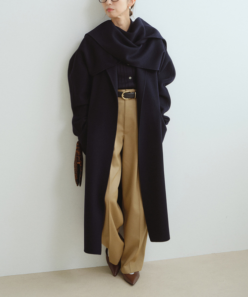 VERMEIL par iena（ヴェルメイユパーイエナ）の「Multi-Way ウールリバーコート（その他アウター・レディース・ベージュ/ネイビー・36/38）」の2枚目の写真
