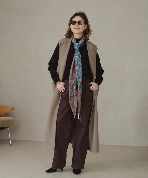 VERMEIL par iena（ヴェルメイユパーイエナ）の「Multi-Way ウールリバーコート（その他アウター・レディース・ベージュ/ネイビー・36/38）」の5枚目の写真