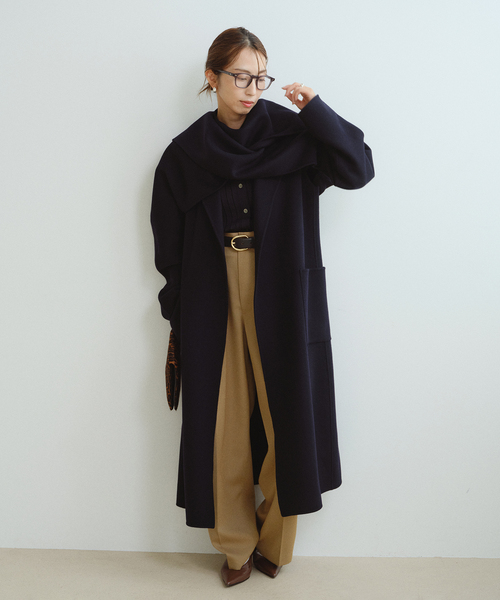VERMEIL par iena（ヴェルメイユパーイエナ）の「Multi-Way ウールリバーコート（その他アウター・レディース・ベージュ/ネイビー・36/38）」の6枚目の写真