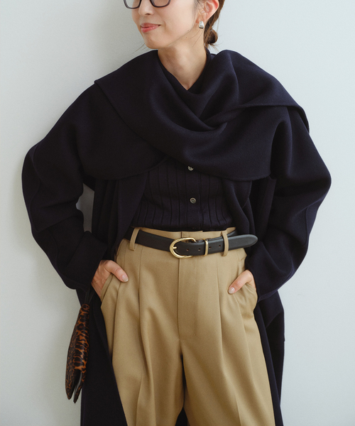 VERMEIL par iena（ヴェルメイユパーイエナ）の「Multi-Way ウールリバーコート（その他アウター・レディース・ベージュ/ネイビー・36/38）」の7枚目の写真
