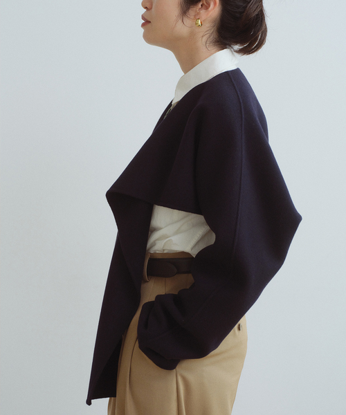 VERMEIL par iena（ヴェルメイユパーイエナ）の「Multi-Way ウールリバーコート（その他アウター・レディース・ベージュ/ネイビー・36/38）」の14枚目の写真