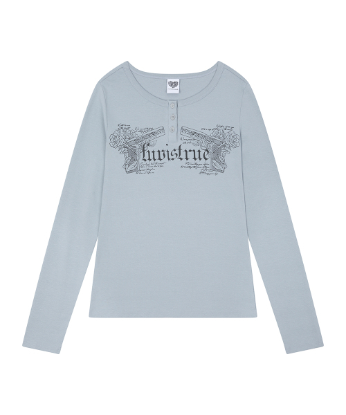 LUVISTRUE(ラヴイズトゥルー)の「RL DOUBLE GUN LONG SLEEVE(GRAY)(Tシャツ/カットソー・レディース・その他・FREE)」の2枚目の写真