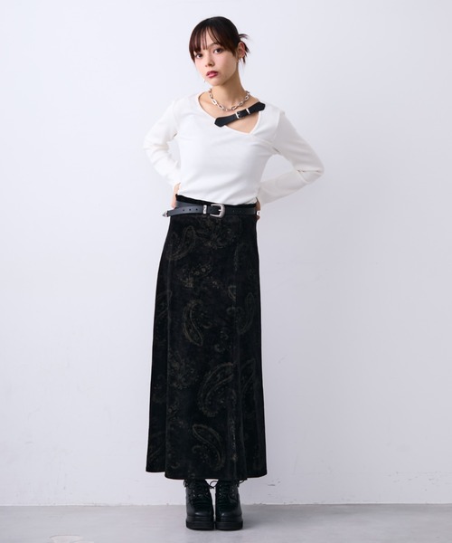 MONOe(モノエ)の「ベルト付きアシメリブトップス(Tシャツ/カットソー・レディース・ホワイト・FREE)」の18枚目の写真