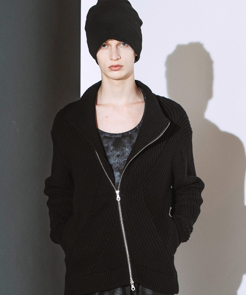 NO ID.(ノーアイディ)の「【NO ID.】High Neck Riders Knit Zip Cardigan / ハイネック ライダース ニット ジップ カーディガン(カーディガン/ボレロ・メンズ・その他23/グレー/ブラック・ONE)」の18枚目の写真