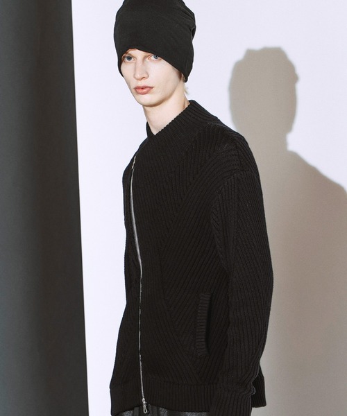 NO ID.(ノーアイディ)の「【NO ID.】High Neck Riders Knit Zip Cardigan / ハイネック ライダース ニット ジップ カーディガン(カーディガン/ボレロ・メンズ・その他23/グレー/ブラック・ONE)」の19枚目の写真