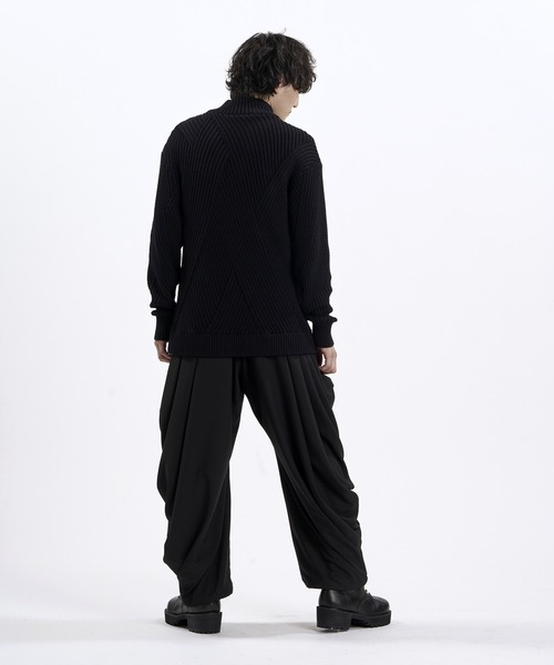 NO ID.(ノーアイディ)の「【NO ID.】High Neck Riders Knit Zip Cardigan / ハイネック ライダース ニット ジップ カーディガン(カーディガン/ボレロ・メンズ・その他23/グレー/ブラック・ONE)」の4枚目の写真
