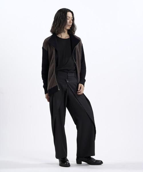 NO ID.(ノーアイディ)の「【NO ID.】High Neck Riders Knit Zip Cardigan / ハイネック ライダース ニット ジップ カーディガン(カーディガン/ボレロ・メンズ・その他23/グレー/ブラック・ONE)」の15枚目の写真