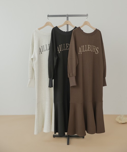 Bab(バブ)の「上品見え美シルエットマーメイドカットワンピース(ワンピース・レディース・ブラウン/ブラック/杢グレー・M)」の17枚目の写真