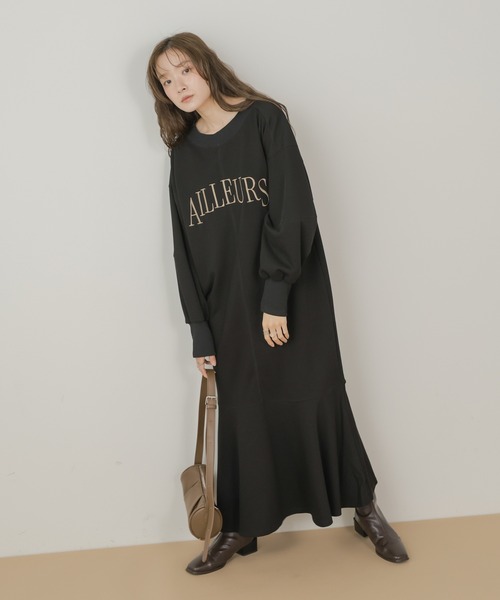 Bab(バブ)の「上品見え美シルエットマーメイドカットワンピース(ワンピース・レディース・ブラウン/ブラック/杢グレー・M)」の21枚目の写真