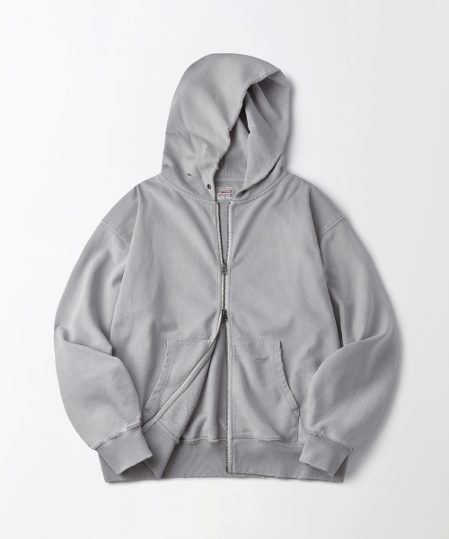 OUTSTANDING(アウトスタンディング)の「VINTAGE WASHING HOOD ZIP SWEAT_VINTAGE GRAY(パーカー・メンズ・その他・MEDIUM/LARGE/X-LARGE)」の1枚目の写真