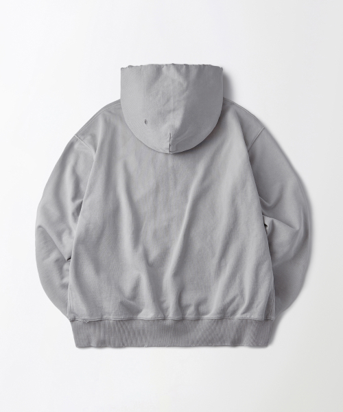 OUTSTANDING(アウトスタンディング)の「VINTAGE WASHING HOOD ZIP SWEAT_VINTAGE GRAY(パーカー・メンズ・その他・MEDIUM/LARGE/X-LARGE)」の2枚目の写真