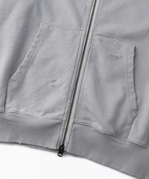 OUTSTANDING(アウトスタンディング)の「VINTAGE WASHING HOOD ZIP SWEAT_VINTAGE GRAY(パーカー・メンズ・その他・MEDIUM/LARGE/X-LARGE)」の5枚目の写真