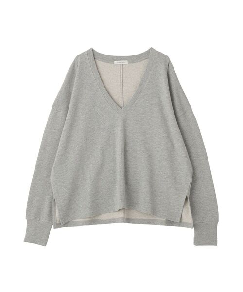 Green　Parks（グリーンパークス）の「深Vネック裏毛プルオーバー（Tシャツ/カットソー・レディース・オレンジ/アイボリー/ブラウン/杢グレー・FREE）」の12枚目の写真