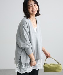 深Vネック裏毛プルオーバー